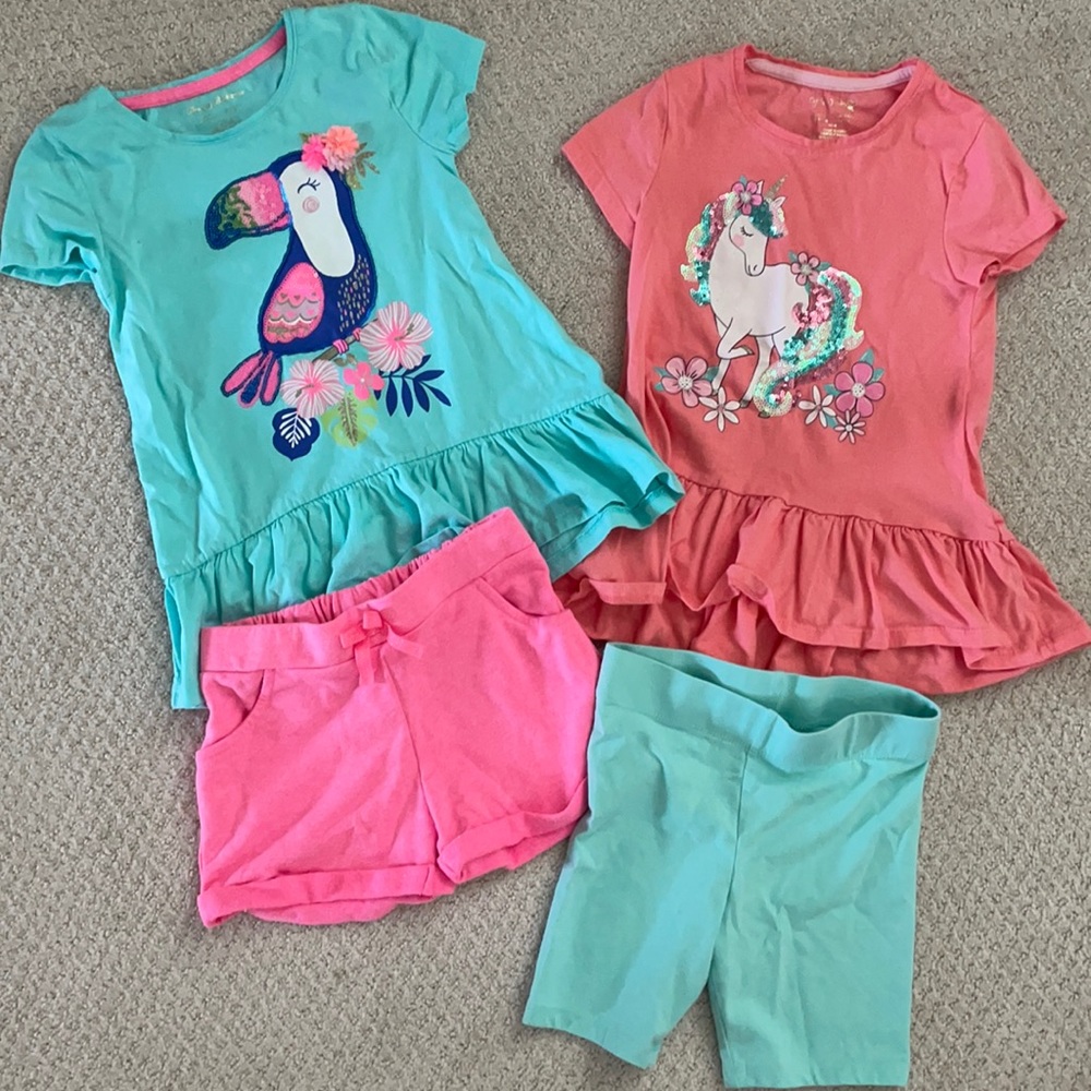 Lot girls summer shorts outfits